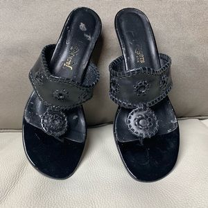 JACK ROGERS | black kitten heel sandal
